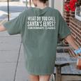 English Teacher About Grammar And Christmas Women's Comfort Colors T-Shirt Back Print Moss