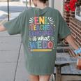 English Teaching ENL Teacher Language Is What We Do Women's Comfort Colors T-Shirt Back Print Moss