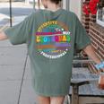 ESOL Squad Teachers And Students Team Back To School Women's Comfort Colors T-Shirt Back Print Moss