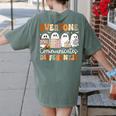 Everyone Communicates Differently Halloween Sped Teacher Women's Comfort Colors T-Shirt Back Print Moss Everyone Communicates Differently Halloween Sped Teacher Women's Comfort Colors T-Shirt Back Print Moss
