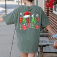FA LA 8 Christmas Santa FA La Math Teacher Student Women's Comfort Colors T-Shirt Back Print Moss FA LA 8 Christmas Santa FA La Math Teacher Student Women's Comfort Colors T-Shirt Back Print Moss