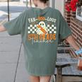 Fab Boo Lous 5th Grade Teacher Retro Ghost Spooky Halloween Women's Comfort Colors T-Shirt Back Print Moss