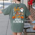 Faboolous INFANT Teacher Halloween Women's Comfort Colors T-Shirt Back Print Moss