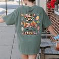 Fall In Love With Learning Teacher Autumn School Women's Comfort Colors T-Shirt Back Print Moss Fall In Love With Learning Teacher Autumn School Women's Comfort Colors T-Shirt Back Print Moss