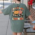 Fall In Love With Learning Teacher Retro Thanksgiving Women's Comfort Colors T-Shirt Back Print Moss Fall In Love With Learning Teacher Retro Thanksgiving Women's Comfort Colors T-Shirt Back Print Moss