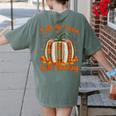 Fall In Love With Reading Pumpkin Autumn Librarians Teacher Women's Comfort Colors T-Shirt Back Print Moss Fall In Love With Reading Pumpkin Autumn Librarians Teacher Women's Comfort Colors T-Shirt Back Print Moss