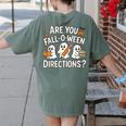 Are You Fall O Ween Directions Halloween Teacher Ghosts Women's Comfort Colors T-Shirt Back Print Moss Are You Fall O Ween Directions Halloween Teacher Ghosts Women's Comfort Colors T-Shirt Back Print Moss