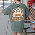 Are You Fall O Ween Directions Teacher Halloween Boo Ghost Women's Comfort Colors T-Shirt Back Print Moss Are You Fall O Ween Directions Teacher Halloween Boo Ghost Women's Comfort Colors T-Shirt Back Print Moss