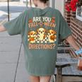 Are You Fall O Ween Directions Teacher Halloween Dog Ghost Women's Comfort Colors T-Shirt Back Print Moss Are You Fall O Ween Directions Teacher Halloween Dog Ghost Women's Comfort Colors T-Shirt Back Print Moss