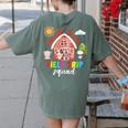 Farm Field Trip Squad Field Day 2025 Teachers Students Women's Comfort Colors T-Shirt Back Print Moss