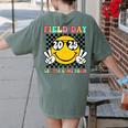 Field Day 2025 Let The Games Begin Yellow Team Teachers Kids Women's Comfort Colors T-Shirt Back Print Moss