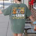 Field Zoo Trip Teacher First Grade Crew Back To School Women's Comfort Colors T-Shirt Back Print Moss