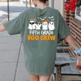 Fifth Grade Boo Crew Halloween Teacher Costume Women's Comfort Colors T-Shirt Back Print Moss Fifth Grade Boo Crew Halloween Teacher Costume Women's Comfort Colors T-Shirt Back Print Moss
