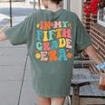 In My Fifth Grade Era 5th Grade Teacher Back To School Women's Comfort Colors T-Shirt Back Print Moss