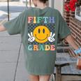 Fifth Grade Team Teachers Boys Girls Retro Smile 5th Grade Women's Comfort Colors T-Shirt Back Print Moss Fifth Grade Team Teachers Boys Girls Retro Smile 5th Grade Women's Comfort Colors T-Shirt Back Print Moss