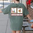 First Data Then Thanksgiving Im Earning A Break Sped Teacher Women's Comfort Colors T-Shirt Back Print Moss