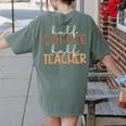 First Day Back To School Half Coffee Half Teacher Women Women's Comfort Colors T-Shirt Back Print Moss First Day Back To School Half Coffee Half Teacher Women Women's Comfort Colors T-Shirt Back Print Moss