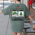 First Educate Then Celebrate Christmas Teacher Winter Break Women's Comfort Colors T-Shirt Back Print Moss