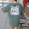 First Grade Coquette Bow Girls Teacher Team 1st Grade Squad Women's Comfort Colors T-Shirt Back Print Moss First Grade Coquette Bow Girls Teacher Team 1st Grade Squad Women's Comfort Colors T-Shirt Back Print Moss