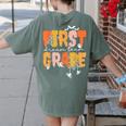 First Grade Dream Retro Team Fall Halloween Spooky Teachers Women's Comfort Colors T-Shirt Back Print Moss First Grade Dream Retro Team Fall Halloween Spooky Teachers Women's Comfort Colors T-Shirt Back Print Moss