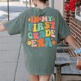 In My First Grade Era 1st Grade Teacher Back To School Women's Comfort Colors T-Shirt Back Print Moss