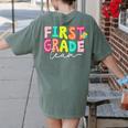 First Grade Team Teacher Back To School 1st Grade Squad Kids Women's Comfort Colors T-Shirt Back Print Moss First Grade Team Teacher Back To School 1st Grade Squad Kids Women's Comfort Colors T-Shirt Back Print Moss