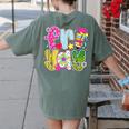 Fri-Yay Happy Friday Weekend Teacher Back To School Women's Comfort Colors T-Shirt Back Print Moss Fri-Yay Happy Friday Weekend Teacher Back To School Women's Comfort Colors T-Shirt Back Print Moss