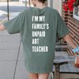 Funny Art Teacher Women's Comfort Colors T-Shirt Back Print Moss Funny Art Teacher Women's Comfort Colors T-Shirt Back Print Moss