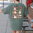 Ghost Christmas Reading Book Lover Library Christmas Teacher Women's Comfort Colors T-Shirt Back Print Moss Ghost Christmas Reading Book Lover Library Christmas Teacher Women's Comfort Colors T-Shirt Back Print Moss