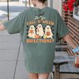Ghost Are You Fall-O-Ween Directions Teacher Halloween Women's Comfort Colors T-Shirt Back Print Moss Ghost Are You Fall-O-Ween Directions Teacher Halloween Women's Comfort Colors T-Shirt Back Print Moss