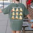 Ghosts Halloween Montessori Teacher Educator Costume Women's Comfort Colors T-Shirt Back Print Moss Ghosts Halloween Montessori Teacher Educator Costume Women's Comfort Colors T-Shirt Back Print Moss
