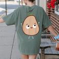 Good Egg Teacher Halloween Costume The Couch Potato Women's Comfort Colors T-Shirt Back Print Moss