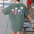 Grammar Teacher Wait What Stop It I Agree Humor Women's Comfort Colors T-Shirt Back Print Moss