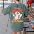 Groovy Faboolous Spooky Music Teacher Halloween Men Women Women's Comfort Colors T-Shirt Back Print Moss Groovy Faboolous Spooky Music Teacher Halloween Men Women Women's Comfort Colors T-Shirt Back Print Moss