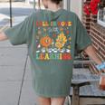 Groovy Fall In Love With Learning Autumn Pumpkin Teacher Women's Comfort Colors T-Shirt Back Print Moss Groovy Fall In Love With Learning Autumn Pumpkin Teacher Women's Comfort Colors T-Shirt Back Print Moss
