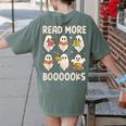 Groovy Halloween Ghost Read More Boooooks Librarian Teacher For Men Women Kids Women's Comfort Colors T-Shirt Back Print Moss Groovy Halloween Ghost Read More Boooooks Librarian Teacher For Men Women Kids Women's Comfort Colors T-Shirt Back Print Moss