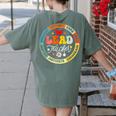 Groovy Lead Teacher Appreciation Back To School Women's Comfort Colors T-Shirt Back Print Moss