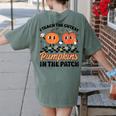 Groovy I Teach The Cutest Pumpkins In The Patch For Teacher Women's Comfort Colors T-Shirt Back Print Moss Groovy I Teach The Cutest Pumpkins In The Patch For Teacher Women's Comfort Colors T-Shirt Back Print Moss