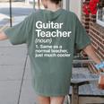 Guitar Teacher Definition Musician Music Men Women Girls Kids Women's Comfort Colors T-Shirt Back Print Moss