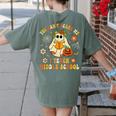 Halloween You Can't Scare Me I Teach Middle School Teacher Women's Comfort Colors T-Shirt Back Print Moss