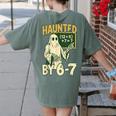 Halloween Costume Haunted By 67 Ghost Math Teacher Professor Women's Comfort Colors T-Shirt Back Print Moss Halloween Costume Haunted By 67 Ghost Math Teacher Professor Women's Comfort Colors T-Shirt Back Print Moss