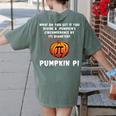 Halloween Pumpkin Pi Math Geometry Teachers Students For Men Women Kids Women's Comfort Colors T-Shirt Back Print Moss Halloween Pumpkin Pi Math Geometry Teachers Students For Men Women Kids Women's Comfort Colors T-Shirt Back Print Moss