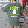Halloween This Is My Scary Preschool Teacher Custome For Men Women Kids Women's Comfort Colors T-Shirt Back Print Moss Halloween This Is My Scary Preschool Teacher Custome For Men Women Kids Women's Comfort Colors T-Shirt Back Print Moss