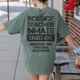 Halloween Science Teacher Prisoner Costume Women's Comfort Colors T-Shirt Back Print Moss Halloween Science Teacher Prisoner Costume Women's Comfort Colors T-Shirt Back Print Moss