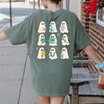 Halloween Science Teacher Student Ghost Laboratory Men Women Women's Comfort Colors T-Shirt Back Print Moss Halloween Science Teacher Student Ghost Laboratory Men Women Women's Comfort Colors T-Shirt Back Print Moss