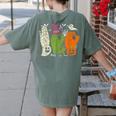 Halloween SPED Teacher Boo In ASL Boo Hands Sign Language Women's Comfort Colors T-Shirt Back Print Moss