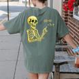 Halloween Teacher Six Seven 6 7 Skeleton Spooky Costume Women's Comfort Colors T-Shirt Back Print Moss Halloween Teacher Six Seven 6 7 Skeleton Spooky Costume Women's Comfort Colors T-Shirt Back Print Moss
