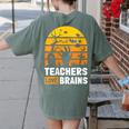 Halloween Teachers Science Math Teachers Love Brains Women's Comfort Colors T-Shirt Back Print Moss Halloween Teachers Science Math Teachers Love Brains Women's Comfort Colors T-Shirt Back Print Moss
