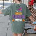 Halloween Teachers This Is My Tired Teacher Costume Women's Comfort Colors T-Shirt Back Print Moss Halloween Teachers This Is My Tired Teacher Costume Women's Comfort Colors T-Shirt Back Print Moss