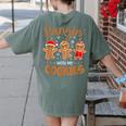Hangin With My Cookies Gingerbread Women Christmas Teacher Women's Comfort Colors T-Shirt Back Print Moss Hangin With My Cookies Gingerbread Women Christmas Teacher Women's Comfort Colors T-Shirt Back Print Moss